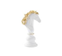 Baoblaze Chess Piece Sculpture Figurine Statue Ornament Decor With Statement Crown Top And Clean Lines Resin Build With Flat Suitable for study desks office, White, Knight