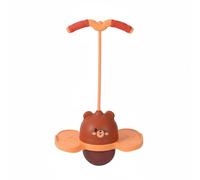 Baoblaze Children Bouncing Ball Jumping Ball Toy With Handle Hop Ball Exercise Toy Balance Coordination Bouncer Sturdy Support PP And PVC Build suitable for, Brown, Cartoon - With Lights And Music