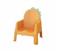 Baoblaze Children Dining Seat Chair Squeaky Stool Toddler Backrest Rounded Edges Wide Base Stable Non-Slip Suitable for Preschool Kids Mealtime Learning, Array, Sun Orange