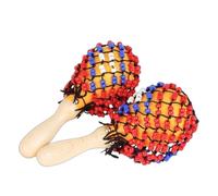 Baoblaze Children Percussion Maracas Wooden Beaded Rattle with Balanced Weight for Consistent Shaking and Rhythm Learning suitable for kids beginners group music rehearsal
