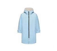 Baoblaze Children Surfing Cape Hooded Changing Robe Swim Coat Microfiber Fleece Lined With Full Length Zipper and Hood Windproof Quick Dry Coverage suitable, Light Blue Beige, S