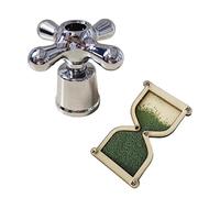Baoblaze Children Toddlers Preschool Wooden Hourglass Toys Montessori Busy Board Sensory Baby Busy Board And Faucet, Green
