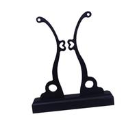 Baoblaze Chinese Hand Fan Stand Round Fan Display Base Rack Home Supplies Base Elegant Decorative Folding Fan Round Fan Display Stand, Wood Large Black