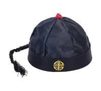 Baoblaze Chinese Oriental Hat Chinese Emperor Hat Chinese Hat Landlord Hat Party Costume Cap for Stage Performance Show Carnival Dance, Black