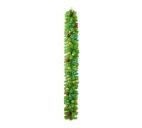 Baoblaze Christmas Mantel Garland Christmas Greenery Garland Bendable Real Touch 180cm/70.87inch with Ball Ornament for Outside Window