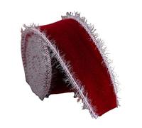 Baoblaze Christmas Velvet Ribbon Gift Wrapping Ribbon Party Favor Christmas Holiday Decoration for Craft Projects Big Bow Wreath Decor, Style E