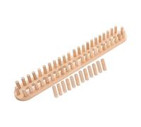 Baoblaze Chunky Knitting Blanket Loom Wooden Blanket Loom Frame Beginner Friendly Wooden Peg Frame Hand Knitting Tool Adjustable Size for DIY Throw Blankets,Style D