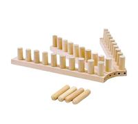 Baoblaze Chunky Knitting Blanket Loom Wooden Blanket Loom Frame Beginner Friendly Wooden Peg Frame Hand Knitting Tool Adjustable Size for DIY Throw Blankets,Style A