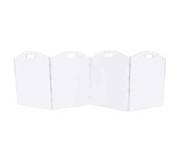 Baoblaze Clear Acrylic Dog Gate Guard Easy to Use Freestanding Pet Gate Transparent Pet Playpen Pet Fence Barrier Puppy Fence Indoor for Bunny Cat Bedroom Doorways Home, 4 Panel