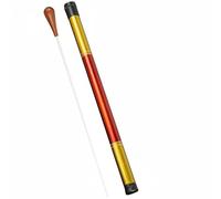 Baoblaze Conductor Fiberglass Ebony Handle Orchestra Music Balanced Movement And Comfortable Pear Handle Suitable for Concerts Rehearsals Stage Performances Theater, Red With Baton Tube