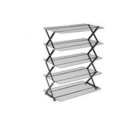 Baoblaze Cookie Cooling Rack Stainless Steel Multi-Tier Wire Tray Stackable Cooling Stand Foldable Structure Suitable for Cake Outdoor Use, 5-Tier Adjustable Cooling Rack
