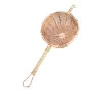 Baoblaze Copper Tea Strainer Handmade Tea Infuser Lightweight Sturdy Mesh Tea Double-layer Tea Drain for Living Room Study Room, B
