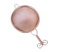 Baoblaze Copper Tea Strainer Handmade Tea Infuser Lightweight Sturdy Mesh Tea Double-layer Tea Drain for Living Room Study Room, D