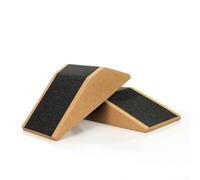 Baoblaze Cork Block Wedge Ramp Stretching Block Slant Board Pilates Block With Compact Design And Easy Carry Bag For Portable Exercise Suitable for gym, Cork Wedge Block Sandpaper Surface Set A