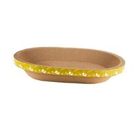 Baoblaze Corrugated Cardboard Scratch Pads Oval Cat Scratcher Cardboard Round Cat Scratching Lounge Bed Cat Training Scratching Toy for Kitten Furniture Protection (Green-52.5cmx37cmx9cm)