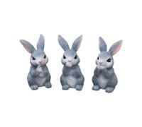 Baoblaze Decorative Resin Figurine Bunny Statue Set Ornament Sculpture With Minimalist Gray Aesthetic Gentle Focal Point Suitable for farmhouse style modern homes rustic themes cottage decor