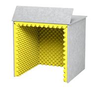 Baoblaze Desktop Soundproof Booth Vocal Booth High Performance Multipurpose Vocal Absorbing Portable for Podcast Home, Yellow