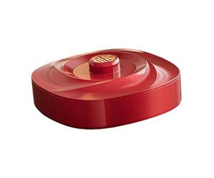 Baoblaze Divided Serving Tray with Lid Snackle Tray Dish Food Plate Red Storage Container Platter for Home Use Treats Nuts Charcuterie, Single Layer