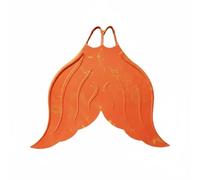 Baoblaze Diving Fins Mermaid Monofin Rubber Swim Flippers Flexible Powerful Kicking Multiple Sizes Suitable for Pool Beach Outdoor Sports , Autumn Orange , L