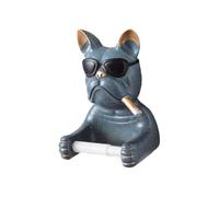 Baoblaze Dog Toilet Paper Holder, European Cute Dog Wall Mounted Bathroom Decor, No drilling, Space Saving Storage Rack, Animal Theme Toilet Roll Rack for Bathroom, Powder Room, Gray