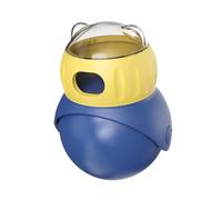 Baoblaze Dog Treat Dispenser Toy Interactive Toy Exercise Travel Puppy Training Indoor for Small, Medium, and Large Dog Refillable, Blue Yellow