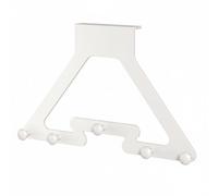 Baoblaze Door Hook Organizer Over Door Hook Rack Coat Hanger Clothes Rack Carbon Steel Construction Screwless Setup Padded Saving Everyday Organization Load 10, Cream White