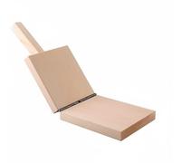 Baoblaze Dumpling Poplar Wood Pastry Presser Dumpling Wrapper Tool Baozi Press Solid Wood Board Sturdy Metal Hinge Easy Leverage Handle Suitable for Home Kitchen Traditional Pastries