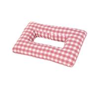 Baoblaze Ear Piercing Pillow Cushion with Removable Pillowcase Portable Sleeping Pillow with Hole for Home Travel Sofa Office Relaxing, Pink