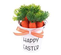 Baoblaze Easter Egg Carrot Bucket, Easter Egg Basket, Handy with Collection Bucket, Decoration for Garden Parties, Party Favors, Celebrations in The Garde, Orange polka dot Bow