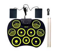 Baoblaze Electronic Drum Kit Potable Drum Kits Pedal Controller Birthday Gift Compact Electric Drum Pad 9 Pads for Kids Boys and Girls