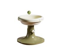 Baoblaze Elevated Cat Bowl Cat Water Bowl Neck Protection, Cute Cat Food Dish Cat Feeding Bowl for Kitty Small Dogs Puppy, lemon matcha
