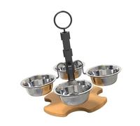 Baoblaze Elevated Cat Bowls Pet Feeder for Foods and Water Portable with Stand Pet Feeding Station Adjustable Heights for Indoor Cats