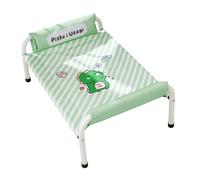 Baoblaze Elevated Dog Bed, Pet Hammock, Summer Breathable Waterproof Cooling Anti Slip Raised Cot with Pillow for Cats Dogs, Green, S