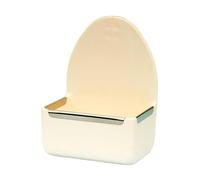 Baoblaze Feeder for Cage Hanging Bunny Food Dish Anti Tipping Water Bowl Dish Feeder for Birds Hamster Chinchilla Ferret, beige