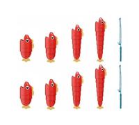 Baoblaze Fishing Game Telescopic Fishing Rods Retractable Catching Toy Interactive Play Set Skill Development Suitable for Family Game Night Preschool Group Activities, Red, Bagged 8F 2R