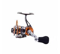 Baoblaze Fishing Reel Mini Compact Rotating Reel Reel Metal Housing Tapered Spool Smooth Retrieval Lightweight suitable for backpack carry travel kits small streams, Gold, 150
