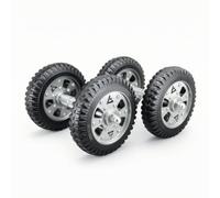 Baoblaze Fitness Abdominal Wheel Core Exercise Roller Builds Core Stability Balance Endurance With Stainless Steel Construction Non Slip Handles Rubber Wheels, 200mm, Four-wheel