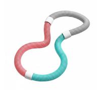 Baoblaze Fitness Hoop Resistance Exercise Hoop Workout Equipment PVC Soft Tube Spring Core Foldable Portable Gentle Waist Beginner Use suitable for home, Pink, Gray, Green, 1.5kg