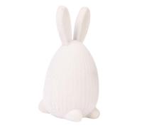 Baoblaze Flocked Easter Bunny Figurine Tabletop Ornament Centerpiece Party Decor Gift Easter Statue Cute for Home Holiday Table, White