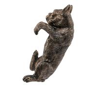 Baoblaze Flower Pot Hanging Statue Planter Pot Hanger Resin Miniature Sculpture Statue for Patio Fence Lawn Indoor Outdoor Home Office, French Bulldog