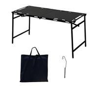 Baoblaze Folding Camping Table Furniture Portable Beach Outdoor Camp Table with Lantern Stand for Festival Grilling Holiday Deck Party, 104cmx48.5cmx45cm