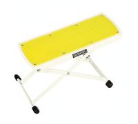 Baoblaze Folding Footstool Adjustable Portable Ergonomic Non-Slip Stability Foldable Metal Support Suitable for Guitar Use, Yellow White