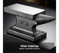 Baoblaze Forging Anvil Cast Iron Rugged Single Piece Construction Blacksmithing Metalworking Flat Surface Stable Bench Mount Suitable for Craft Workshop Home Use, 3kg