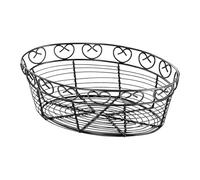 Baoblaze Fruit Basket Oval Storage Bowl Centerpiece Bread Vegetable Holder Wire Organizer for Dining Table Wedding Pastry Holiday Home
