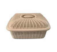 Baoblaze Fruit Basket with Lid, Kitchen Pantry Organizer Accessories Fruit Vegetable Storage Basket Bread Basket, Khaki Large