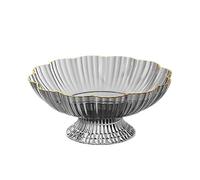 Baoblaze Fruit Serving Bowl with Draining Holes Fruit Holder Farmhouse Decorative Bowl Pedestal Fruit Bowl for Table Countertop Office, Gray