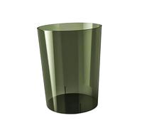 Baoblaze Garbage Container, Waste Paper Bin, Minimalist Round Dustbin, Clear Rubbish Bin for Kids Room Dressing Table Office Bedroom, Green L
