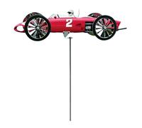Baoblaze Garden Windmill Decoration Car Windmill Unique Men Metal Ornament Garden Wind for Yard Patio Path, Red