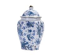 Baoblaze Ginger Jar, with Lid Blue White Porcelain Light Luxury Vase for Dining Room, B