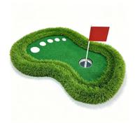 Baoblaze Golf Putting Green Practice Mat Turf Surface Cup Hole Flag Floating Design for portable quick setup at home suitable for golfers training routines outdoor fun60x90cm